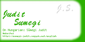 judit sumegi business card
